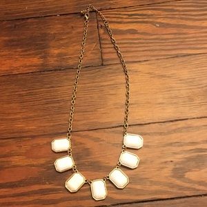White statement necklace